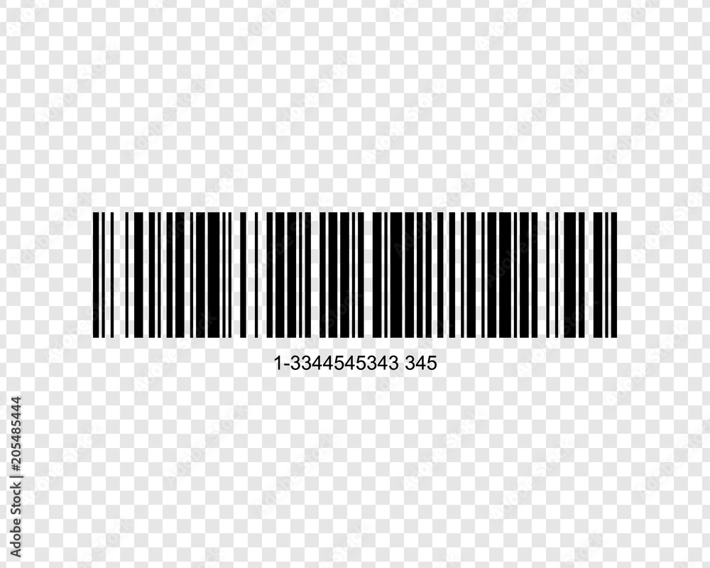 Realistic bar code icon isolated on background Realistic bar code icon isolated on background