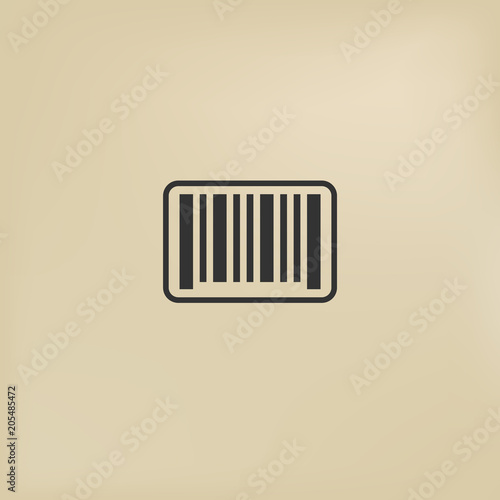 Simple digital barcode icon. Stripped code sign