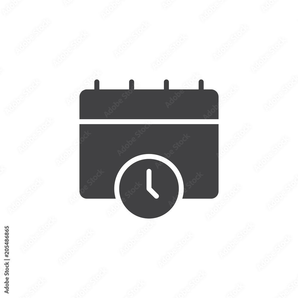 Date And Time vector icon. filled flat sign for mobile concept and web design. Calendar and clock simple solid icon. Reminder symbol, logo illustration. Pixel perfect vector graphics Date And Time vector icon. filled flat sign for mobile concept and web design. Calendar and clock simple solid icon. Reminder symbol, logo illustration. Pixel perfect vector graphics