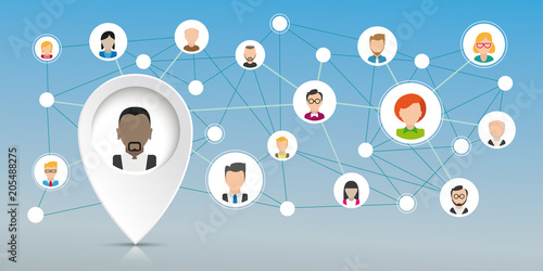 Pointer Black Man Social Network