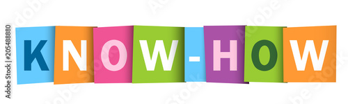 "KNOW-HOW" Colourful Vector Letters Icon