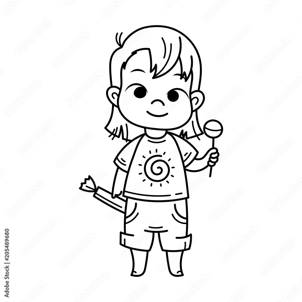 Cute cartoon kids. Vector and illustration. Cute cartoon kids. Vector and illustration.