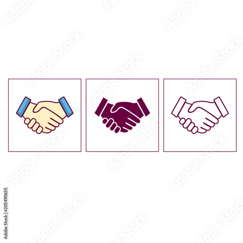 illustration handshake business cooperation deal agreement of two hands