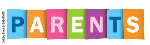 PARENT Colourful Vector Letters Icon