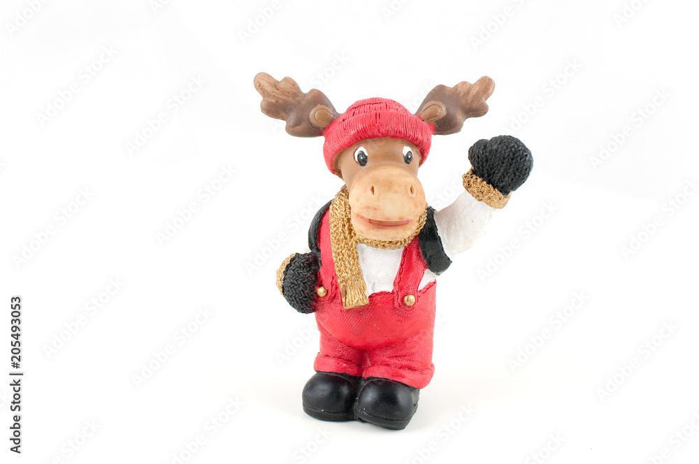 Stone reindeer isolated on white background Stone reindeer isolated on white background