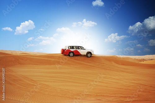 Desert safari with off road 4x4 car in sunlight   © adrian_ilie825