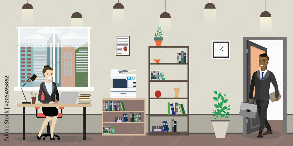 business workers characters