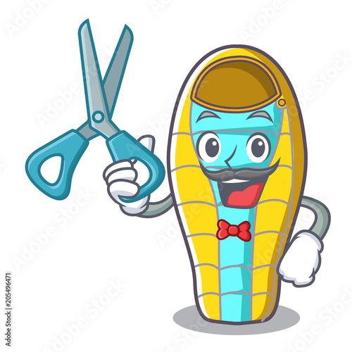 Barber sleeping bad character cartoon