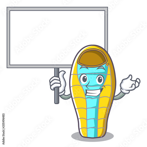 Bring board sleeping bad character cartoon