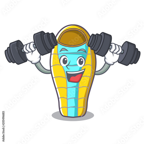 Fitness sleeping bad character cartoon