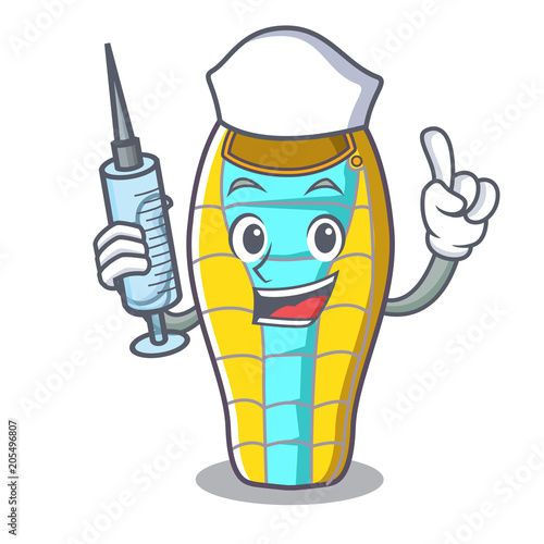 Nurse sleeping bad character cartoon