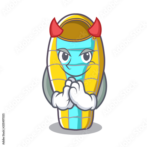 Devil sleeping bad mascot cartoon