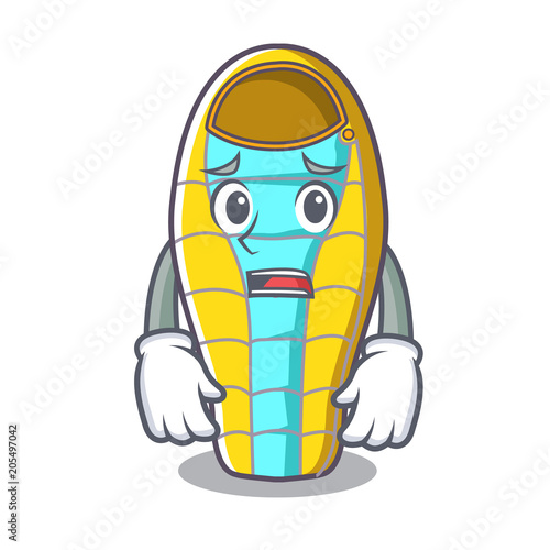 Afraid sleeping bad mascot cartoon