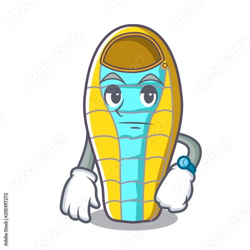 Waiting sleeping bad mascot cartoon