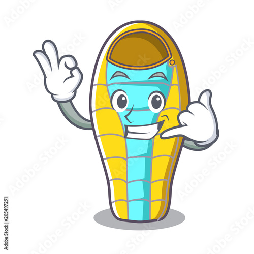 Call me sleeping bad mascot cartoon