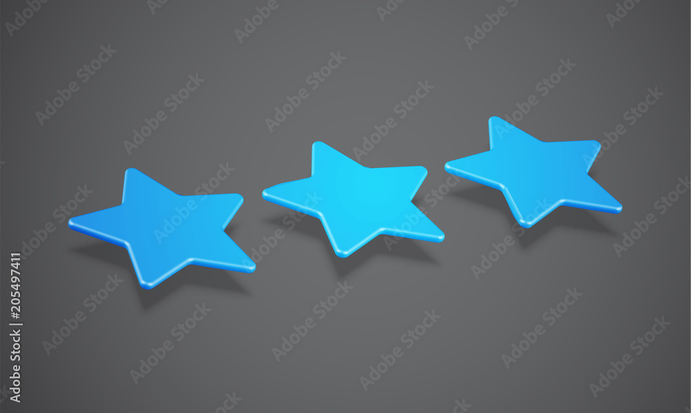 3D star rating or background, vector illustartion 3D star rating or background, vector illustartion