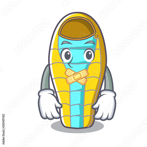 Silent sleeping bad mascot cartoon
