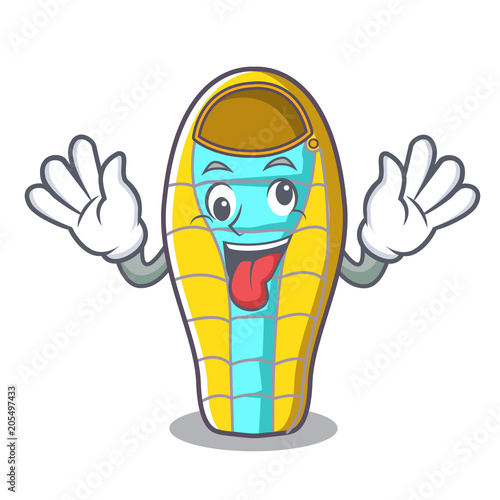 Crazy sleeping bad mascot cartoon