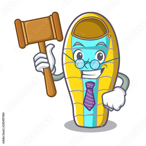 Judge sleeping bad mascot cartoon