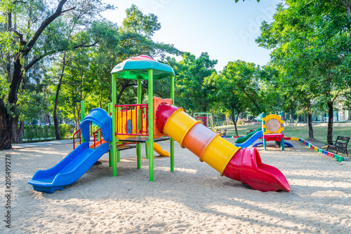 Wallpaper Mural Outdoor children playground in green nature city park Torontodigital.ca