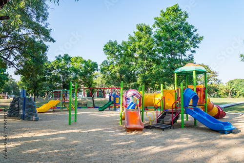 Wallpaper Mural Outdoor children playground in green nature city park Torontodigital.ca
