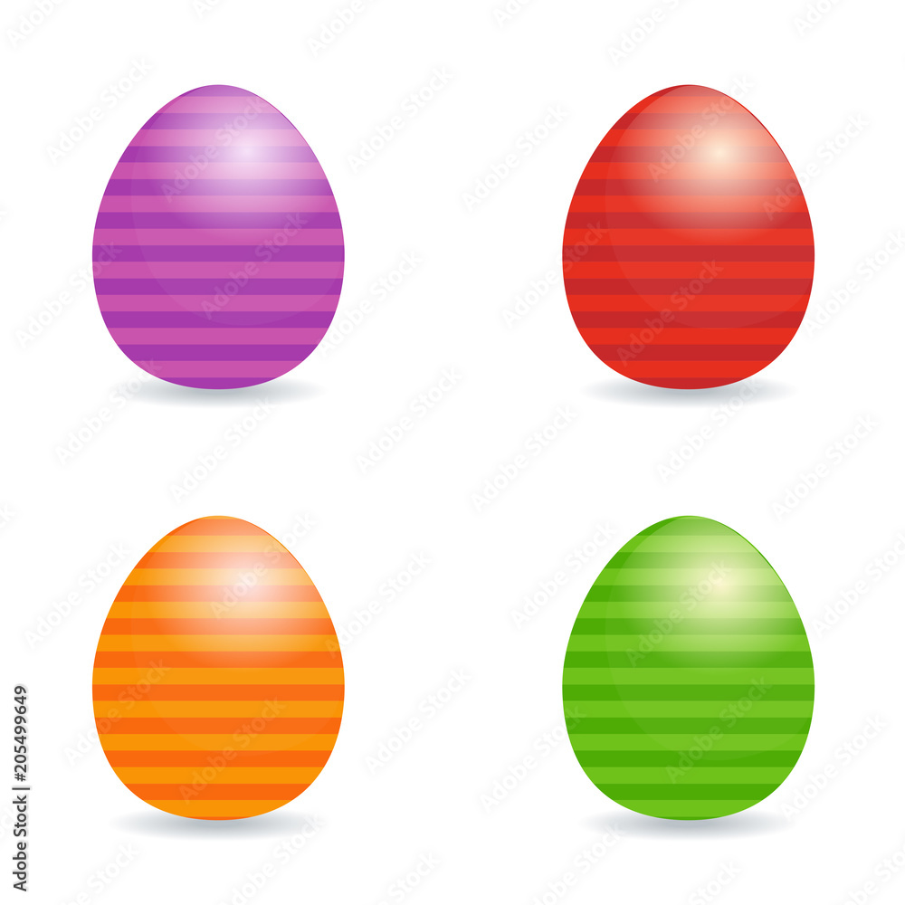 Set of color Easter eggs. Set of color Easter eggs.