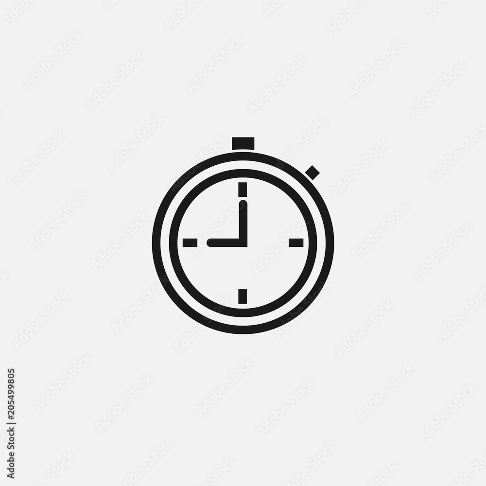 Fast time sign. Time icon on white background. Vector illustration. Fast time sign. Time icon on white background. Vector illustration.