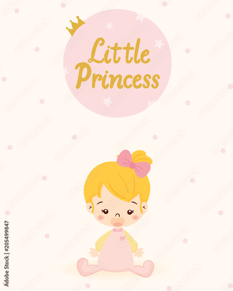 little princess baby girl card