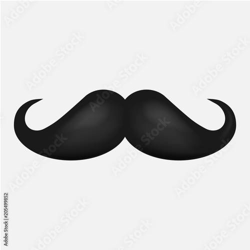 Hair mustaches icon on white background. Vector illustration.