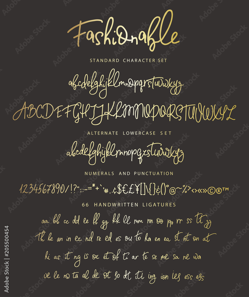 Handrawn vector alphabet. Letter for script font. Handrawn vector alphabet. Letter for script font.