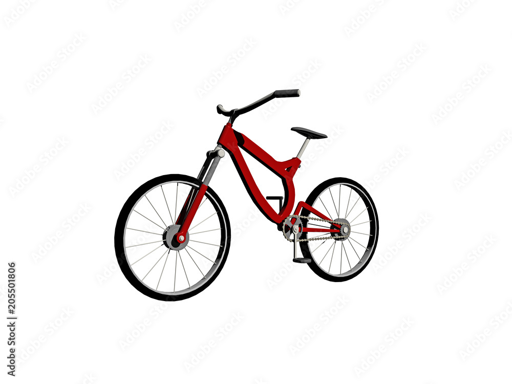 Rotes Mountainbike