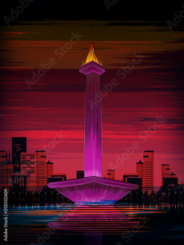 Monas world famous historical monument of Jakarta, Indonesia