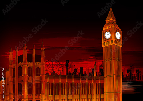 Big Ben The Great Bell of the clock world famous historical monument of Westminster in London