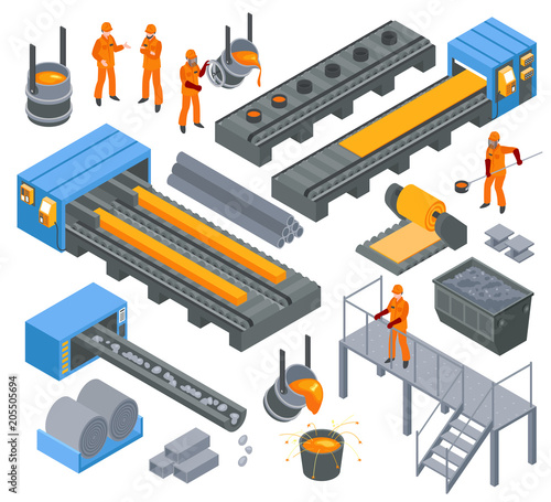 Steel Industry Isometric Set 