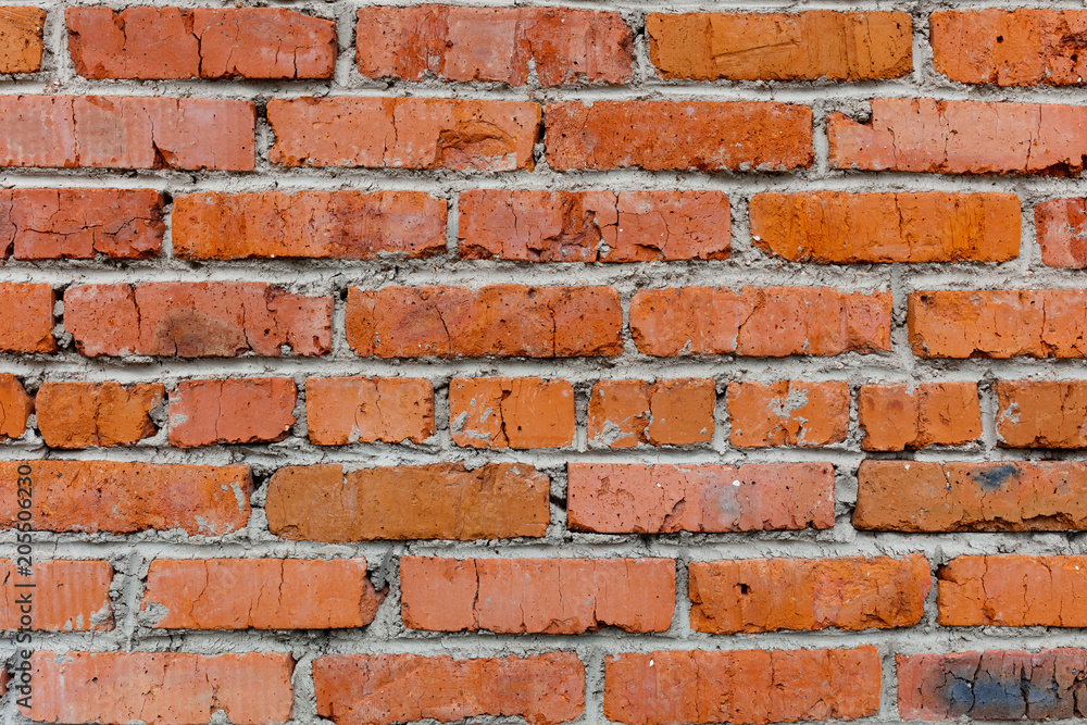 Obraz premium Old Red Brick Wall Texture Background