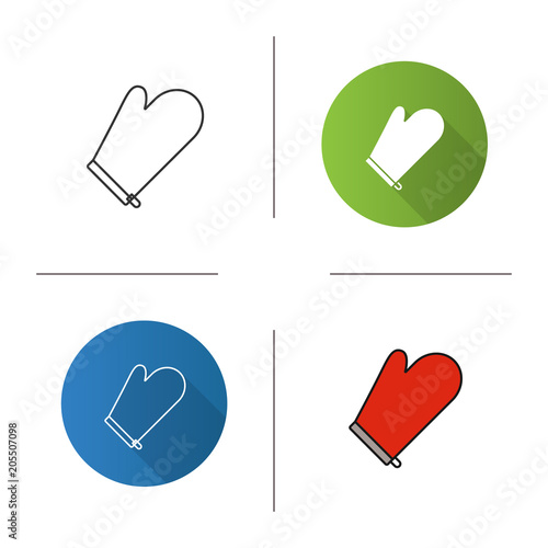 Oven mitt icon
