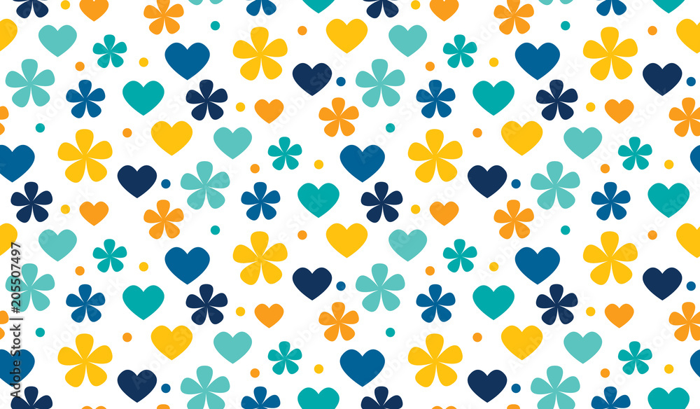 Abstract polka dot traditional floral pattern. Abstract polka dot traditional floral pattern.