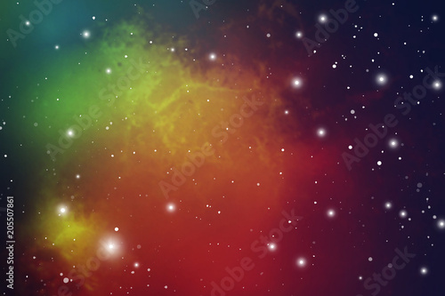 Astrology Mystic Outer Space Background. Vector Digital Illustration of Universe.