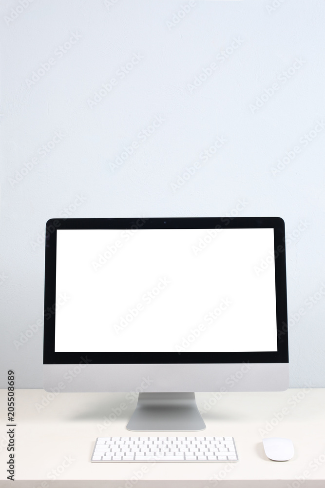 office concept: computer on a desktop office concept: computer on a desktop