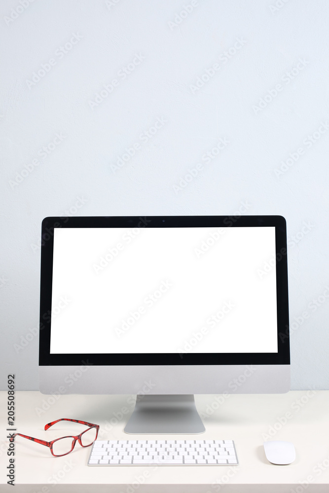 office concept: computer on a desktop office concept: computer on a desktop
