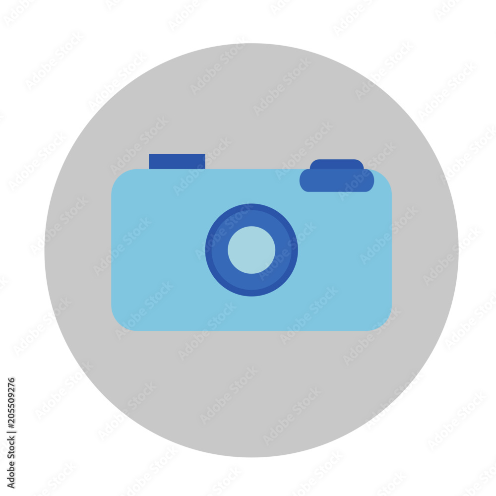 blue photo camera vector icon for web blue photo camera vector icon for web