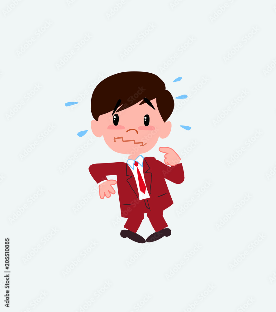 Businessman in a swimsuit, scared. Businessman in a swimsuit, scared.