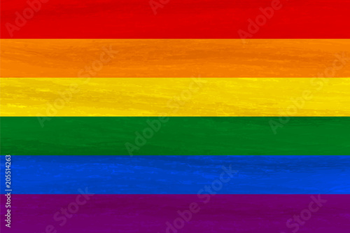 Lesbian  gay  bisexual  transgender LGBT pride flag. Rainbow flag. Gay and lesbian love. Watercolor imitation