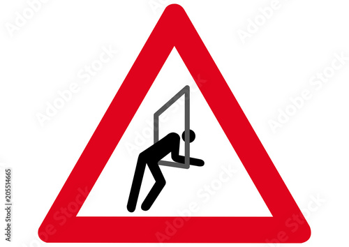  Schild Aus dem Fenster lehnen 