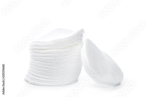 cotton sponges isolated on white background photo