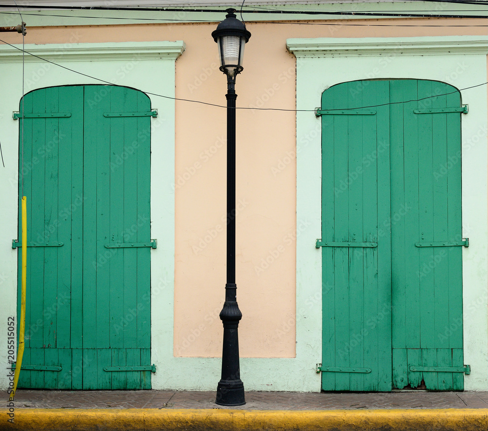 Obraz premium Cultural capital city of Dominican Republic, Santiago de los Caballeros. Colonial architecture