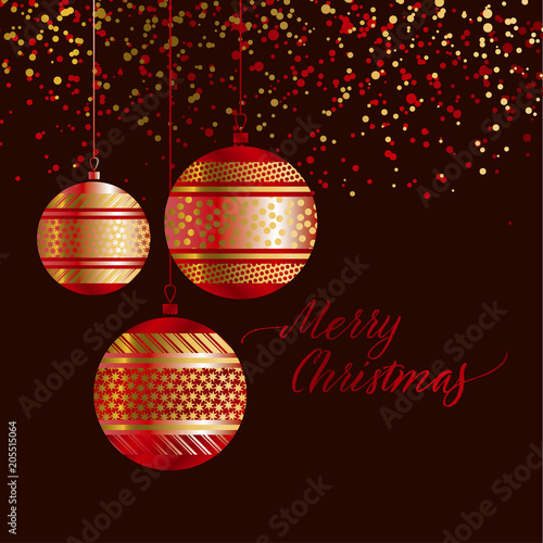 Luxury red xmas bubbles wit...