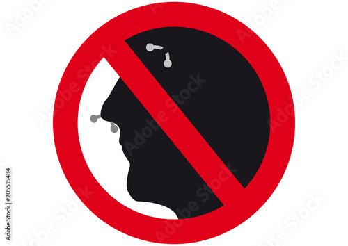 Schild Piercing verboten
