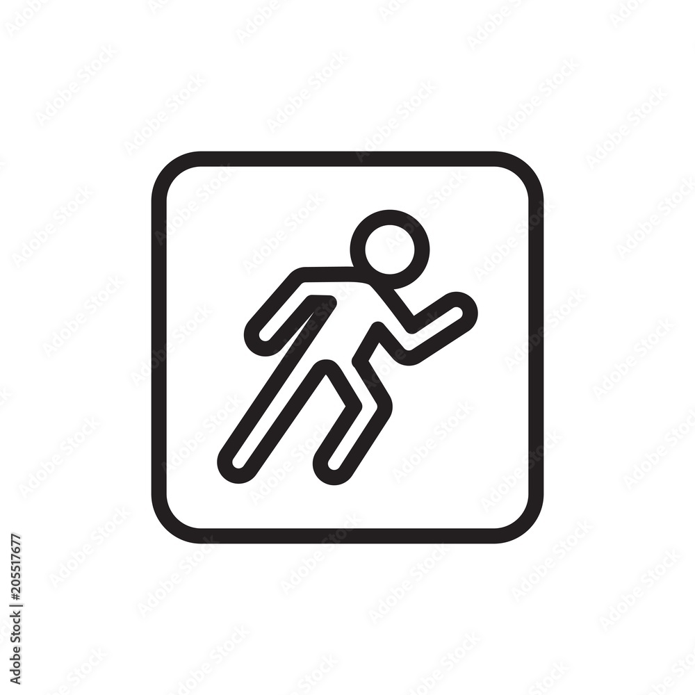 running sign, road sign outline vector icon. Modern simple isolated sign. Pixel perfect vector illustration for logo, website, mobile app and other designs running sign, road sign outline vector icon. Modern simple isolated sign. Pixel perfect vector illustration for logo, website, mobile app and other designs