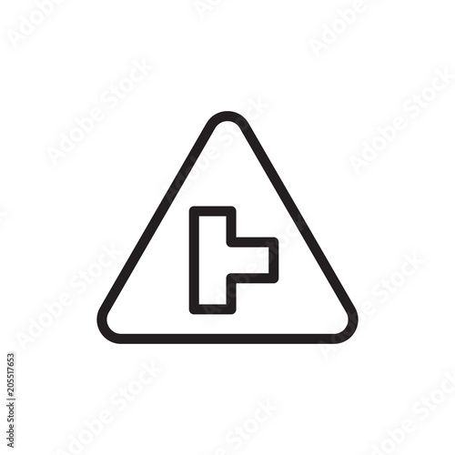 Free Download road sign outline vector icon. Modern simple isolated sign. Pixel perfect vector illustration for logo, website, mobile app and other designs - GFXLoad